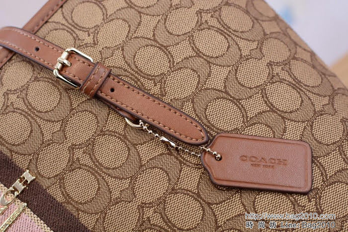 COACH蔻馳 F39043 新款購物袋 經典帆布C字logo 四季百搭款  Chz1521